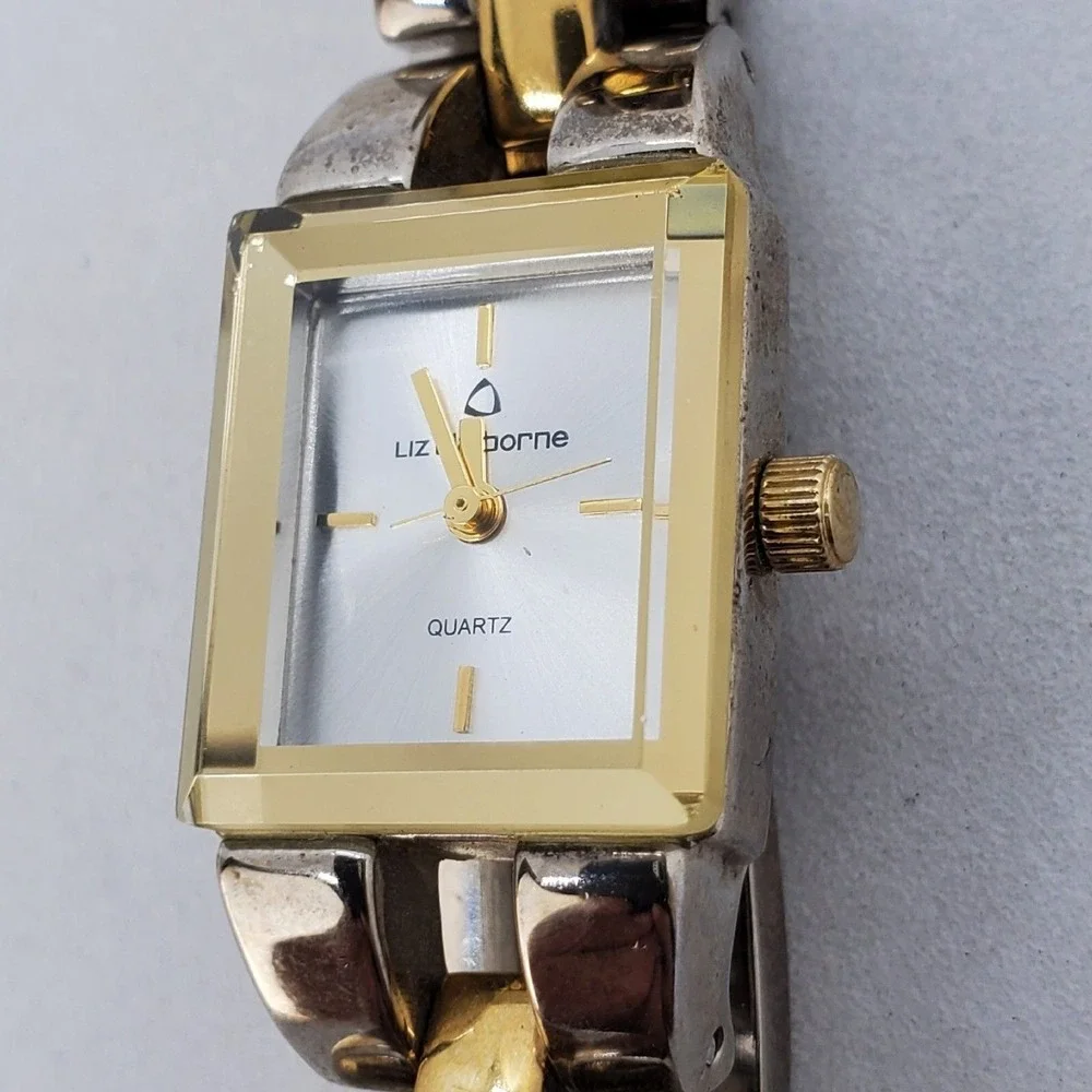 Liz Claiborne‎ Women's Watch 18MM Gray Dial Gray Gold Bracelet 5.75